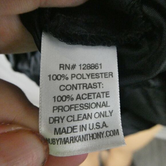 Nu by Mark Anthony Black Floral Lace Faux Wrap Sleeveless Little Dress Small - Picture 8 of 8